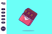 Chocolate bar cartoon vector