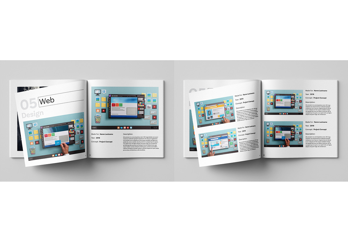 Square Portfolio Template, a Brochure Template by Grkic Creative (Photo 5 of 5)