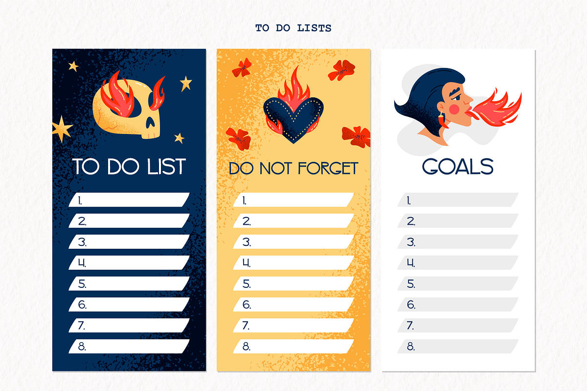 Smoking Hot | Fiery vector set, an Illustration by katieromanoff_art (Photo 14 of 15)