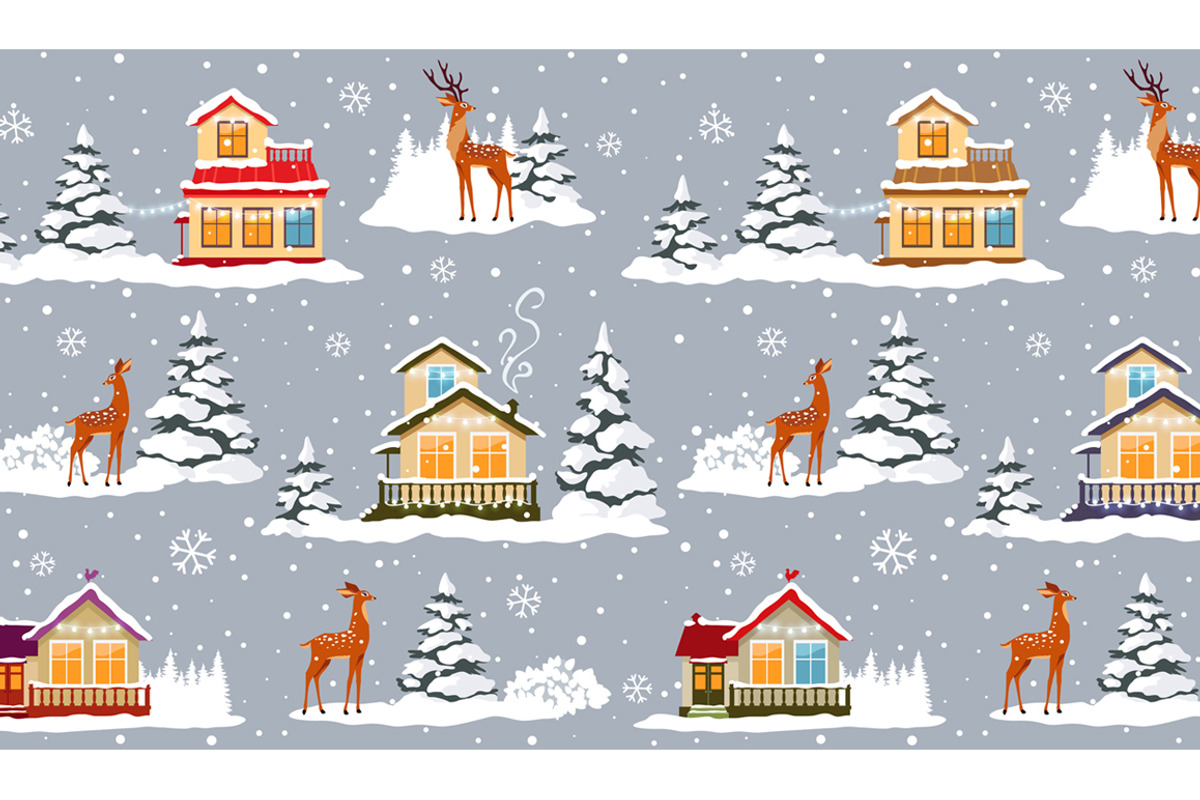 Seamless pattern with deer, a Pattern Graphic by JulianArt (Photo 4 of 4)