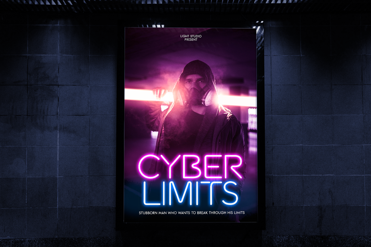 Newon - Modern Neon Light Font, a Sans Serif Font by Hamz Studio (Photo 4 of 16)