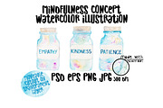 Mindfulness Concept Illustration, a Healthcare Illustration by Foxery Digital (Thumbnail 1 of 2)