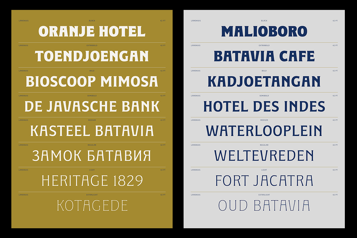 LANDHUIS - 8 Fonts, a Serif Font by Nasir Udin (Photo 4 of 15)