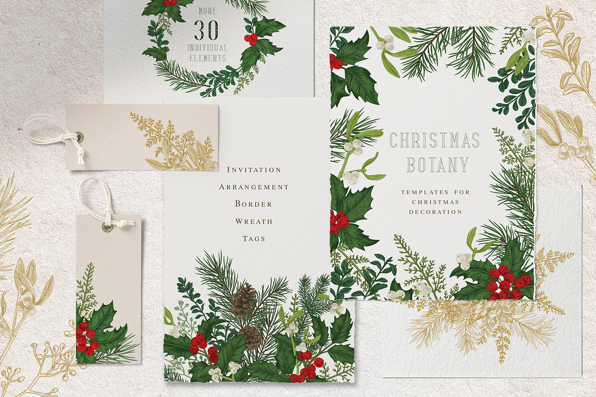 Christmas botany, a Card Template by Lisla (Photo 2 of 9)