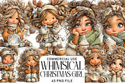 Whimsical Christmas Girl Clipart, an Illustration by Daily.Designs (Thumbnail 1 of 5)