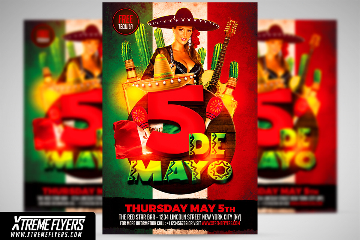 5 De Mayo Flyer Template, a Flyer Template by XtremeFlyers (Photo 1 of 2)