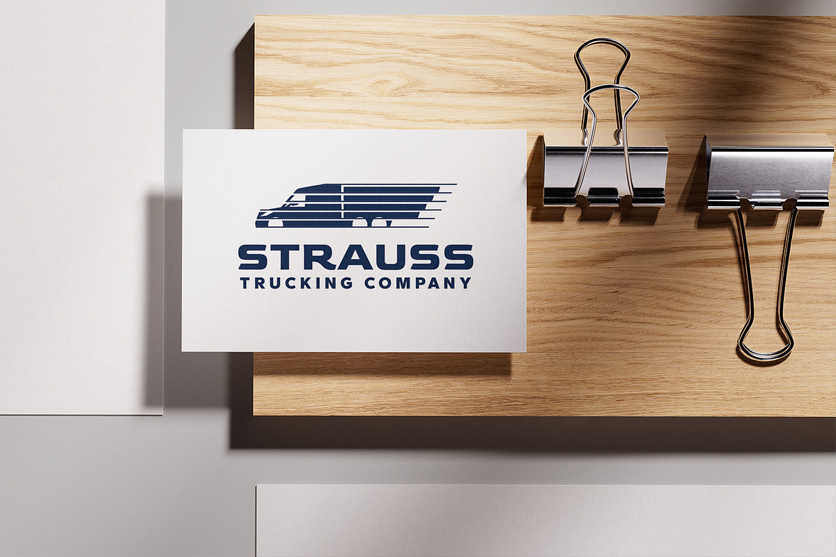 Minimal Semi Truck Logo preview 4