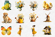 Spring Romance in Cottage Clipart, an Illustration by Designworld (Thumbnail 4 of 6)