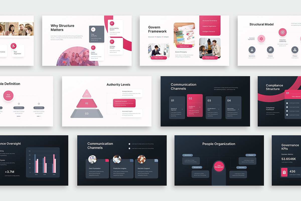 Organization Structure Google Slides, a Presentation Template by New Coral Design (Photo 3 of 6)