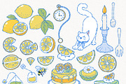 Lemon Tea Time Clipart Hand Drawn, a Food Illustration by TitaLivingArt (Thumbnail 3 of 10)