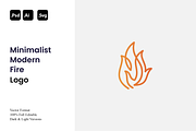 Minimalist Modern Fire Logo, a Branding & Logo Template by Luxury Logos (Thumbnail 1 of 4)