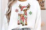 Preppy Patchwork Christmas Reindeer, an Illustration by SinaCreation (Thumbnail 5 of 7)