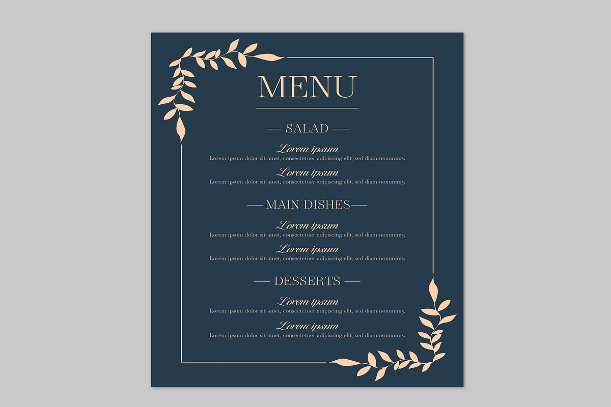 Elegant Wedding Menu, a Templates & Theme by studiogstock (Photo 3 of 3)