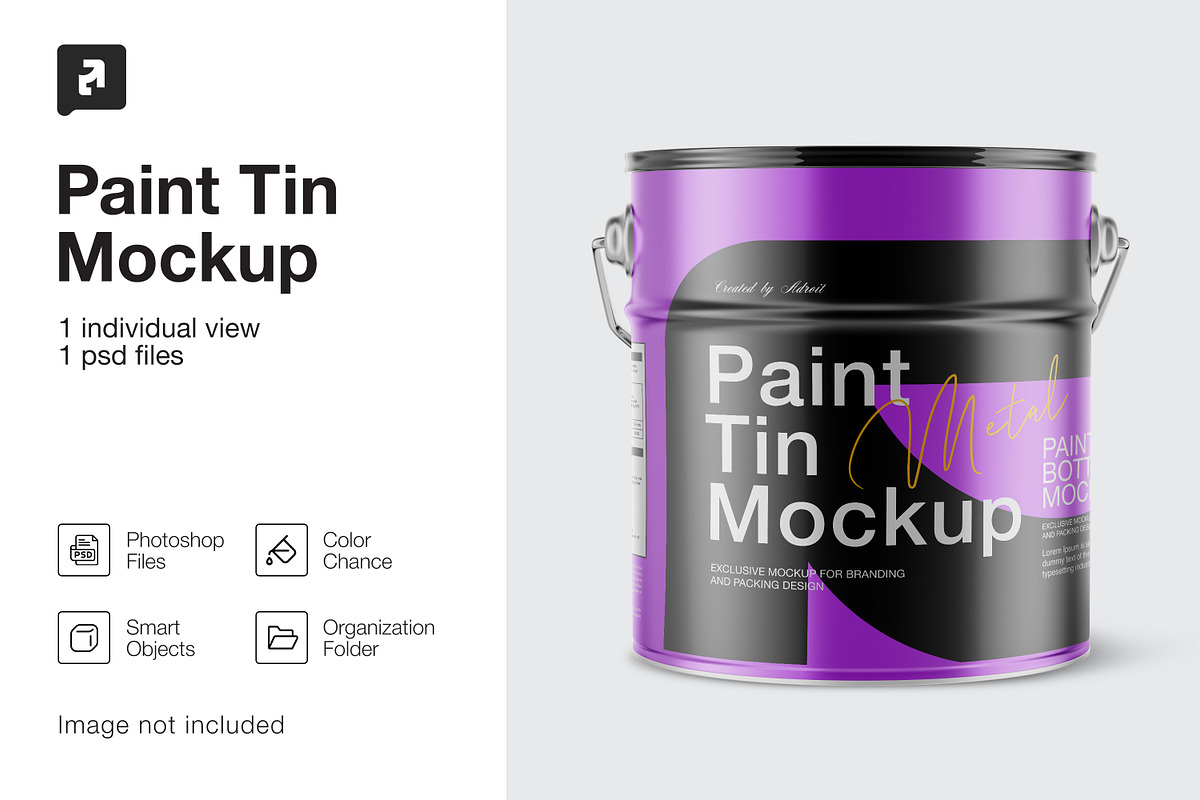 Paint Tin Mockup, a Packaging Mockup by _Adroit_