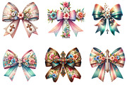 Spring Floral Cross Coquette Bow PNG, a Graphic by CitraGraphics (Thumbnail 2 of 3)
