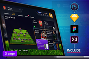 Football Dashboard Game, an UI Kit Template by Yaroslav Zaitsev (Thumbnail 3 of 3)