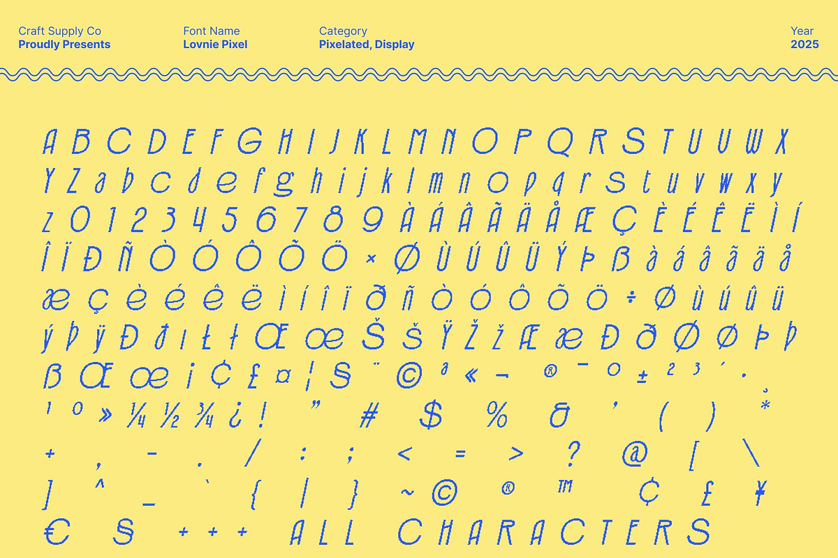 Lovnie Pixel, a Sans Serif Font by Craft Supply Co. (Photo 8 of 8)