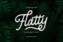 Flatty Monoline Script Font