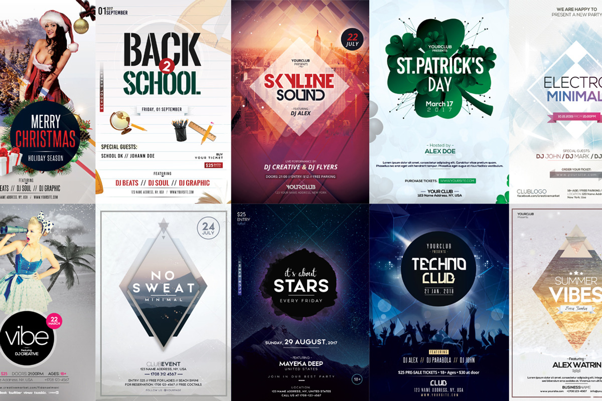 MEGA BUNDLE: 100+ Flyers Templates, a Flyer Template by PixelsDesign (Photo 9 of 15)