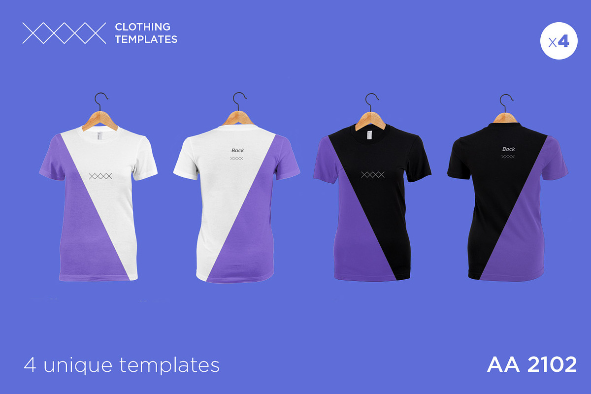 AA 2101 - Womens blank t-shirt set, a Shirt Mockup by Clothing Templates (Photo 1 of 3)