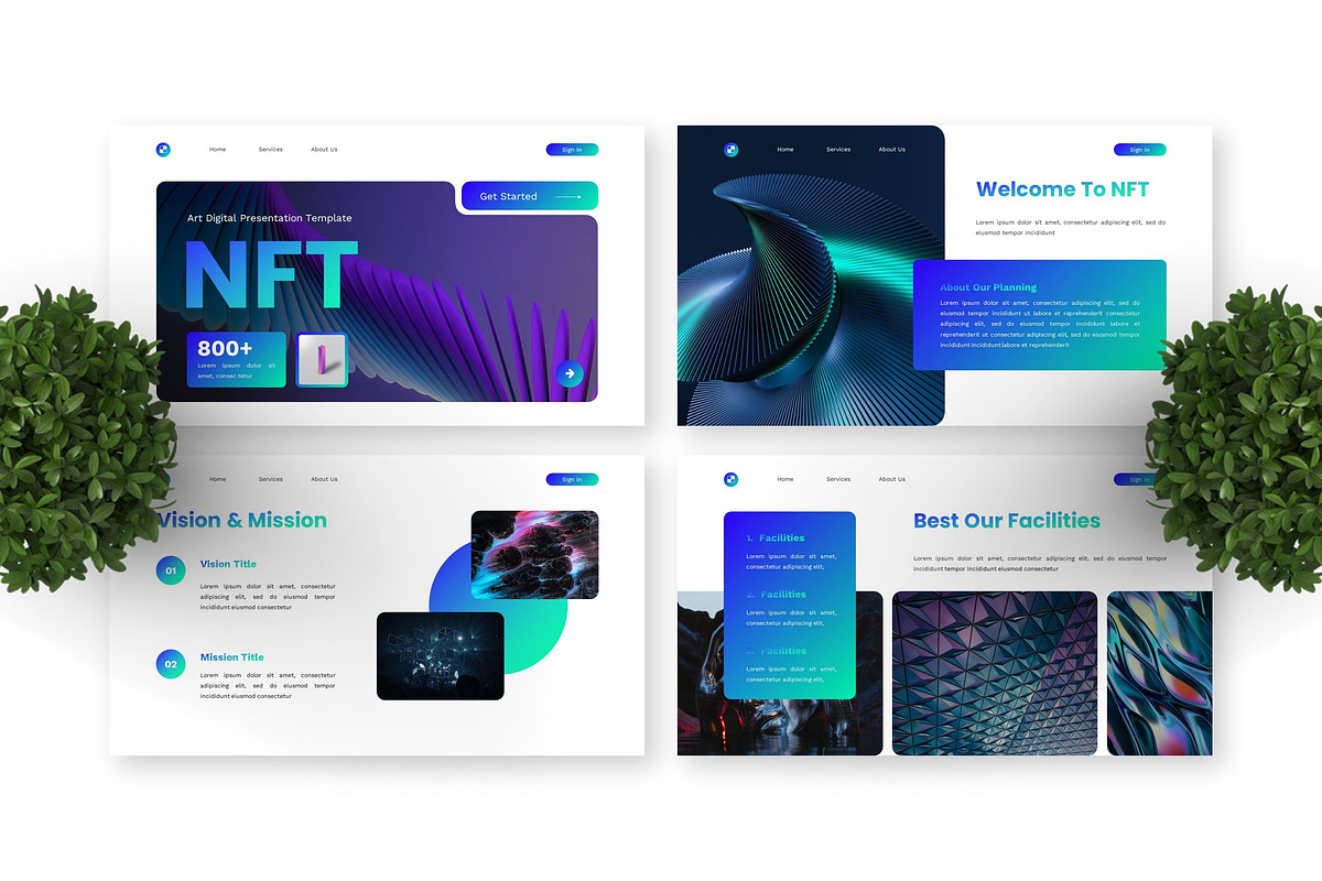 NFT - Art Digital Google Slide, a Presentation Template by Deepslide Studio (Photo 3 of 4)