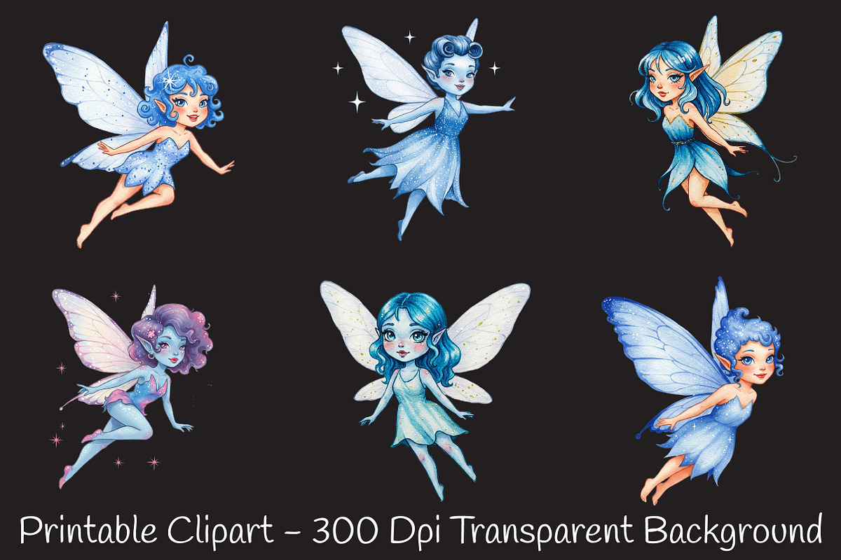 Cute pin up blue fairy, an Illustration by RobertsArt (Photo 5 of 7)