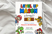 Super Mario Birthday Invitation, an Invitation Template by heynomi (Thumbnail 5 of 20)
