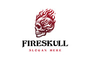 Fire Skull Logo, a Branding & Logo Template by Pixes (Thumbnail 1 of 2)
