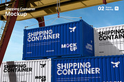 Shipping Container Mockup, a Cups & Container Mockup by Rielismee (Thumbnail 1 of 5)