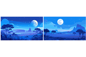 night safari background. evening, an Illustration by Stock-Smart-Start