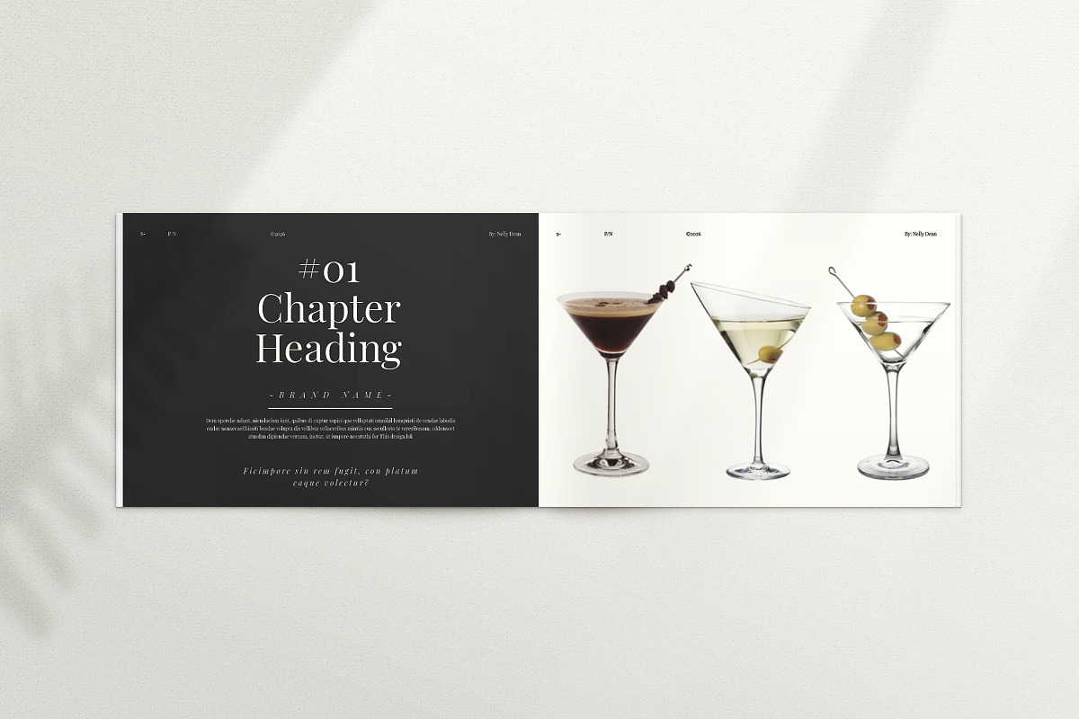 Book Title Layout Landscape Template, a Brochure Template by ArtisanaAura (Photo 5 of 11)