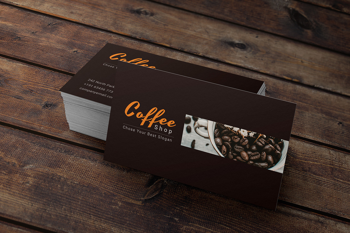 Coffee Shop Business Card, a Business Card Template by graphicsunday (Photo 1 of 4)