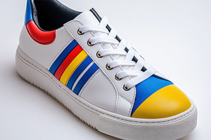 Stylish Colorful Low Top Sneakers Wh, a Beauty & Fashion Photo by Pixeness Studio