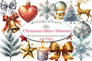 Christmas Glitter and Shimmer, an Illustration by DreamCafeArt