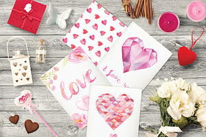 Watercolor Valentine Collection