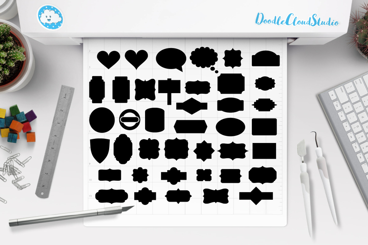Labels SVG, Label svg files, a Decorative Illustration by Doodle Cloud ...
