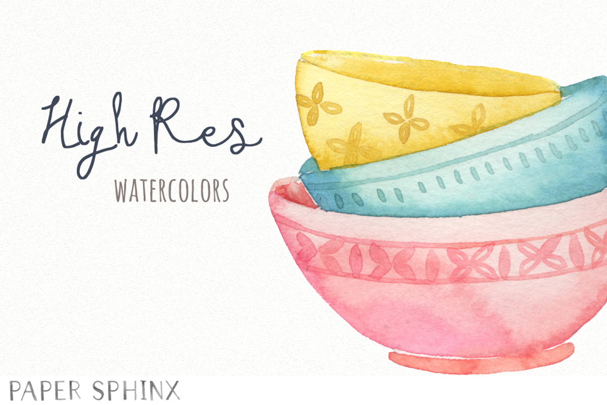 Watercolor Baking Clipart, a Food Illustration by PaperSphinx (Photo 3 of 3)