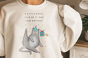 Cat and Animals Funny Birthday PNG, a Graphic by GlitterCraft (Thumbnail 4 of 101)