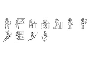 67 People Doodle Icons