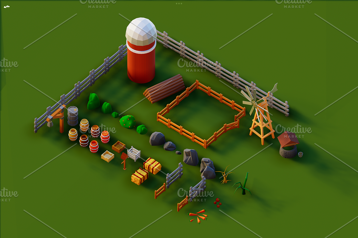 Farm 3D Models Low Poly, an Object 3D Model by Erdem Haksal (Photo 2 of 4)