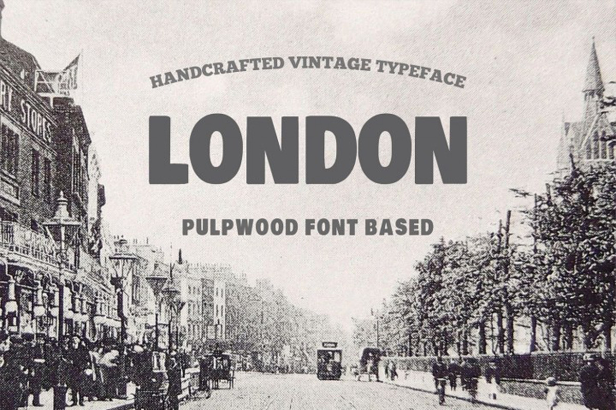 Pulpwood font vintage typeface preview 4