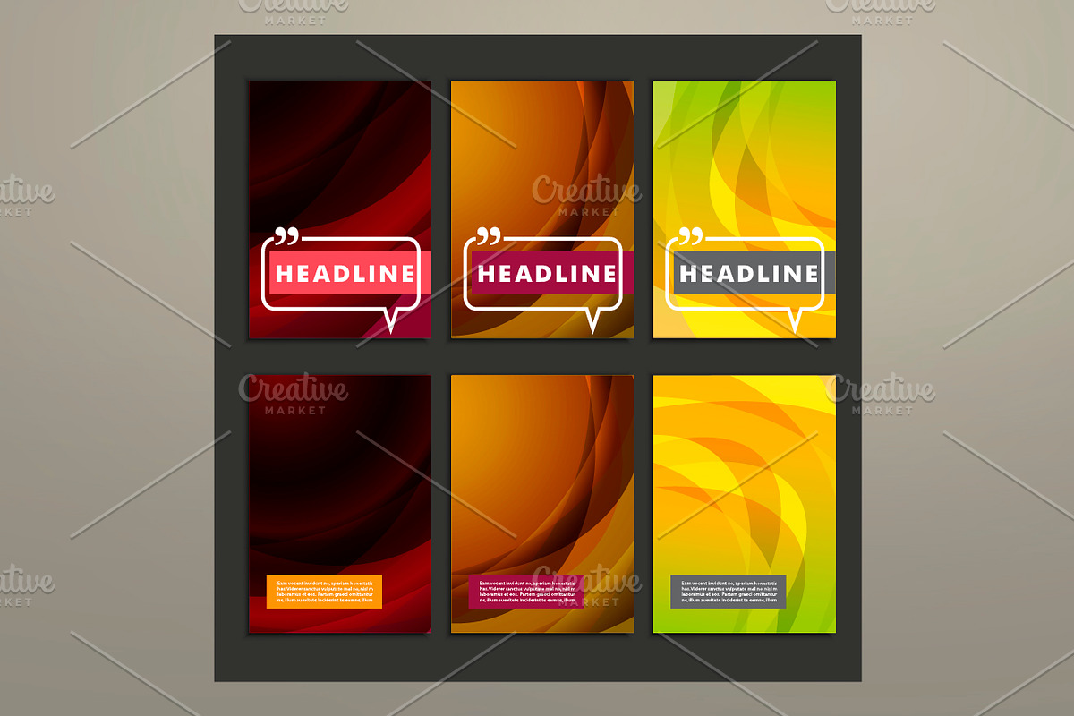 Set abstract bright colors, a Brochure Template by Haisonok (Photo 2 of 4)