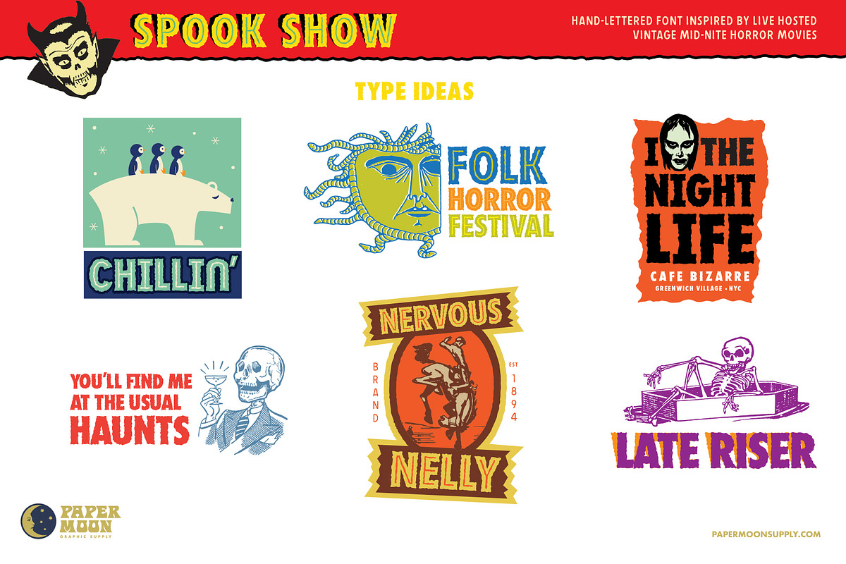 Spook Show Poster Font & Art Bundle, a Font by Paper Moon Graphic Supply (Photo 10 of 15)