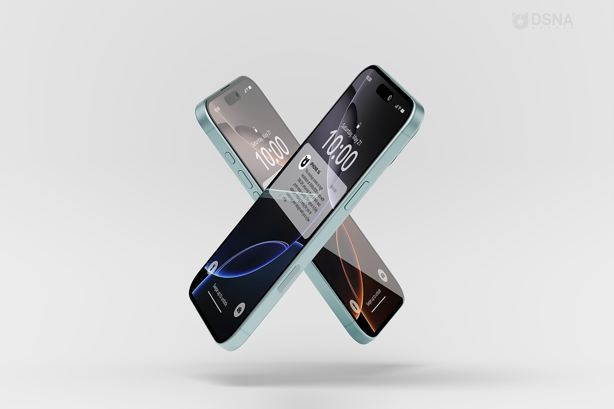 IPhone 16 Green Basic Mockup V2, an iPhone Mockup by DSNA Mockup (Photo 2 of 5)