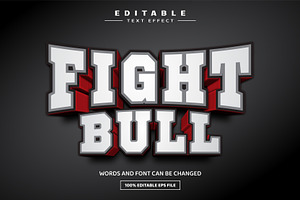 Fight Bull 3D Editable Text Effect