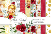 ANGEL DIGITAL PAPER PACK, a Pattern Graphic by rusticmelody (Thumbnail 1 of 2)