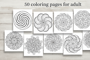 50 Art Meditation Coloring Pages PDF, an Illustration by Amazin_art