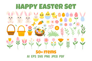 Happy Easter set