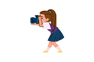 Young photographer capturing moments, an Object Illustration by pikepicture