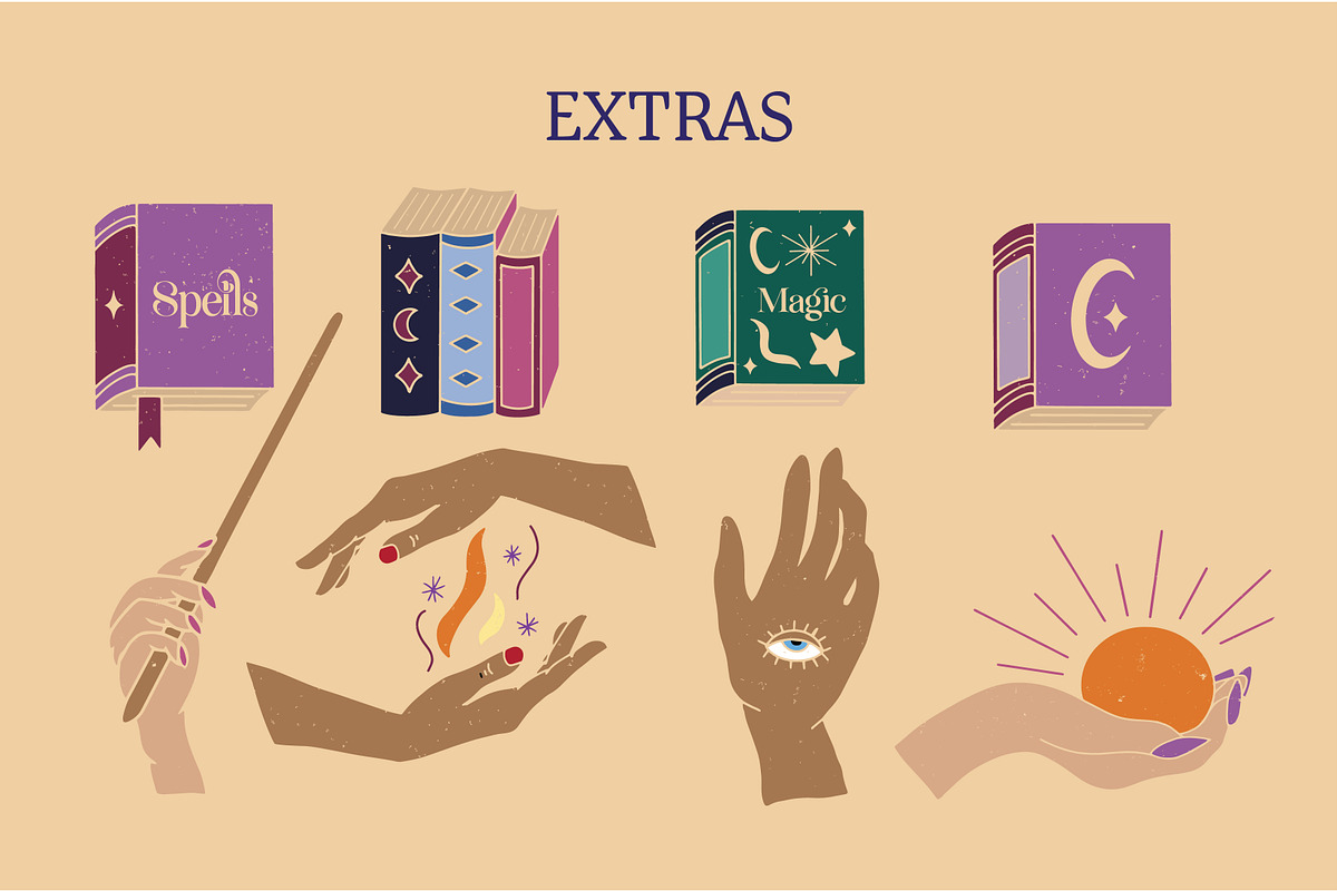 Mystical Celestial Clipart Set 2, an Object Illustration by Ginny and Sam (Photo 7 of 15)